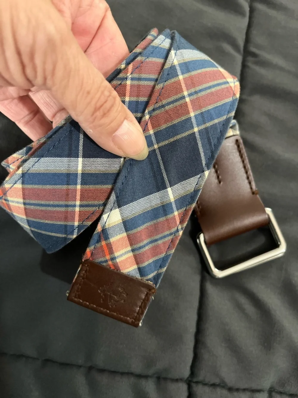 Brooks Brothers Madras With Leather Belt • Size M • NWOT